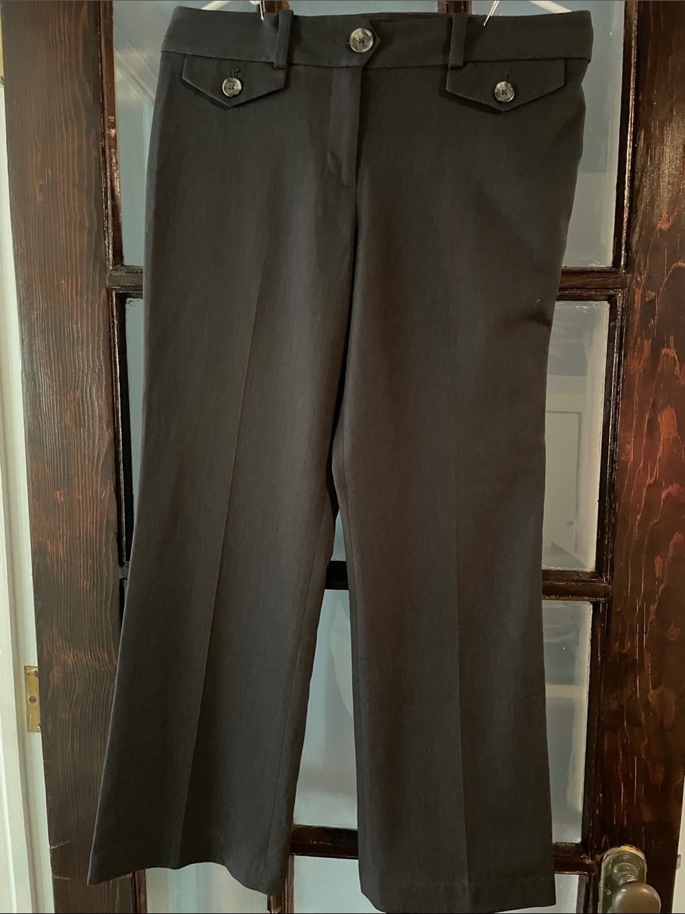 Ann Taylor Black Straight-Leg Dress Trousers